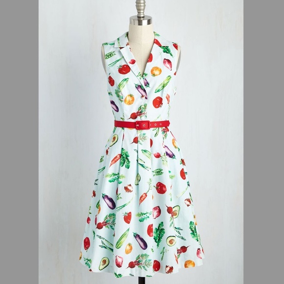 Size S Modcloth Vegetable Dress - Picture 1 of 5